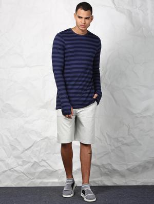 grey cotton blend shorts - 15730850 - Standard Image - 4