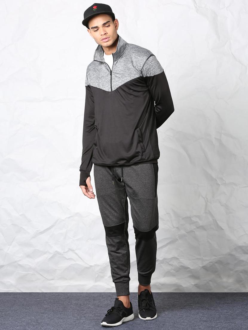 grey polyester color block sweatshirt - 15730857 - Zoom Image - 4
