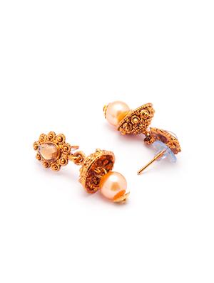 gold metal necklaces and earring - 15731219 - Standard Image - 4