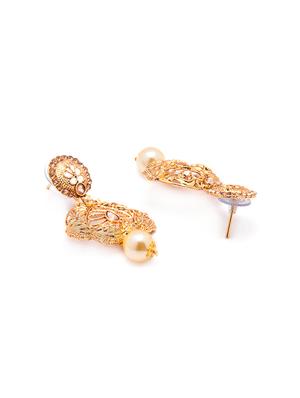 gold metal necklaces and earring - 15731220 - Standard Image - 4