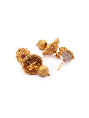 gold metal necklaces and earring - 15731223 - Standard Image - 4