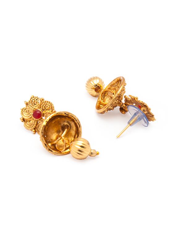 Gold Tone Necklace & Earrings Set - 15731234 - Zoom Image - 4