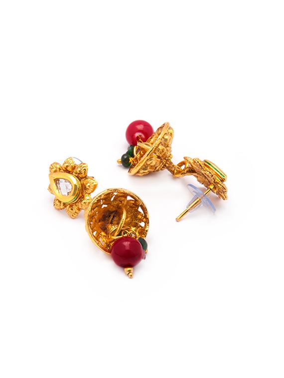 Gold Tone Necklace & Earrings Set - 15731245 - Zoom Image - 4