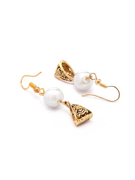 Gold Tone Necklace & Earrings Set - 15731249 - Zoom Image - 4