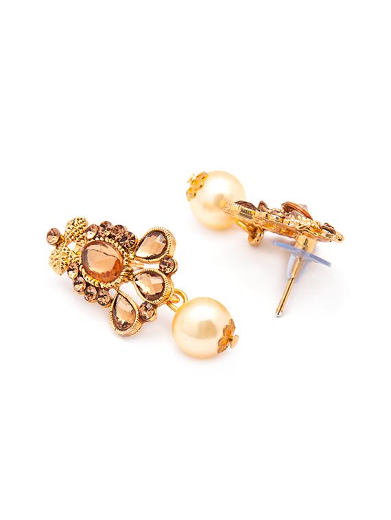 Gold Tone Necklace & Earrings Set - 15731250 - Zoom Image - 4