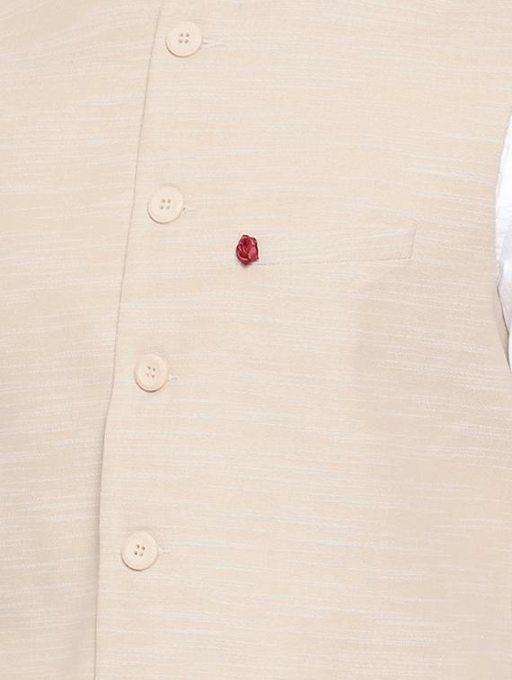 white cotton kurta pyjama set with nehru jacket - 15731535 - Zoom Image - 4