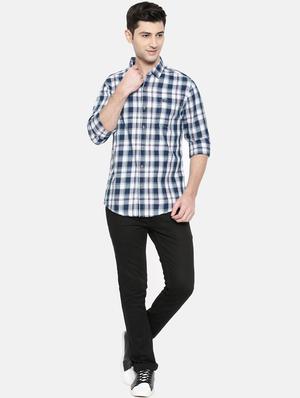 blue cotton casual shirt - 15731550 - Standard Image - 4