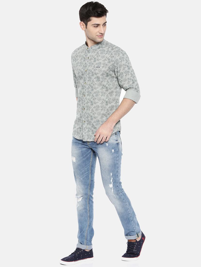 grey cotton casual shirt - 15731555 - Zoom Image - 4