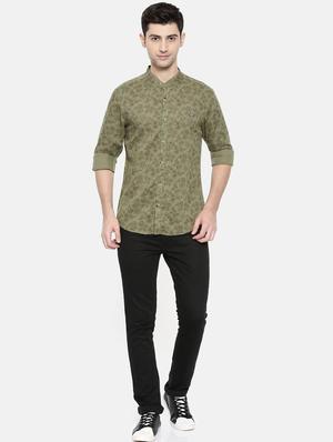 green cotton casual shirt - 15731556 - Standard Image - 4
