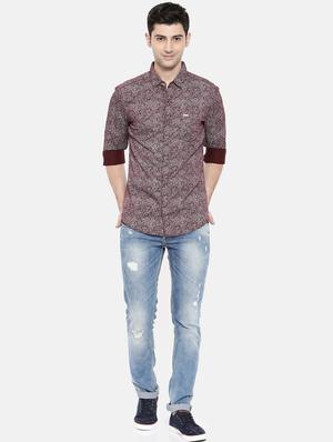 red cotton casual shirt - 15731569 - Standard Image - 4