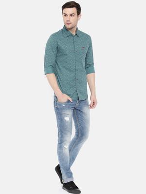 blue cotton casual shirt - 15731573 - Standard Image - 4