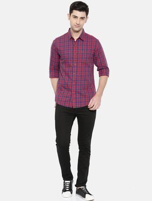 red cotton casual shirt - 15731576 - Standard Image - 4