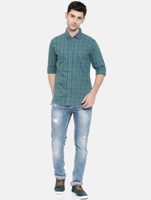 blue cotton casual shirt - 15731577 - Standard Image - 4