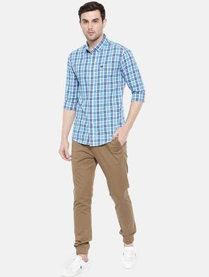 blue cotton casual shirt - 15731582 - Standard Image - 4