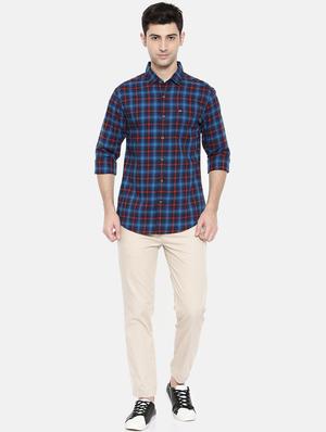 blue cotton casual shirt - 15731589 - Standard Image - 4