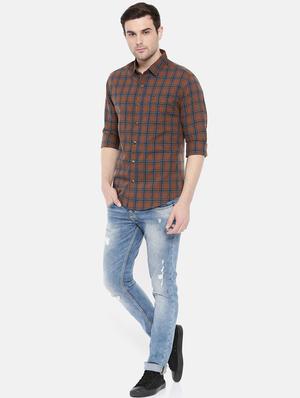 brown cotton casual shirt - 15731590 - Standard Image - 4
