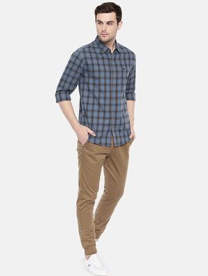 blue cotton casual shirt - 15731591 - Standard Image - 4