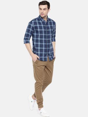 blue cotton casual shirt - 15731594 - Standard Image - 4