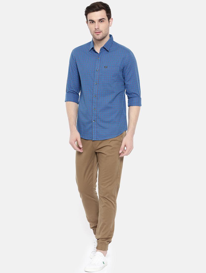 blue cotton casual shirt - 15731597 - Zoom Image - 4