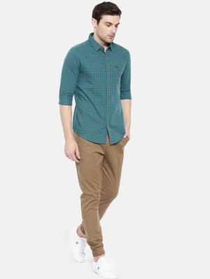 green cotton casual shirt - 15731598 - Standard Image - 4