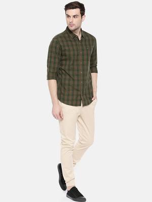 green cotton casual shirt - 15731600 - Standard Image - 4