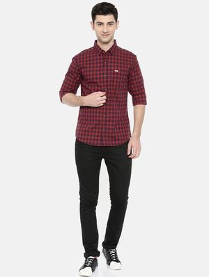 red cotton casual shirt - 15731608 - Standard Image - 4