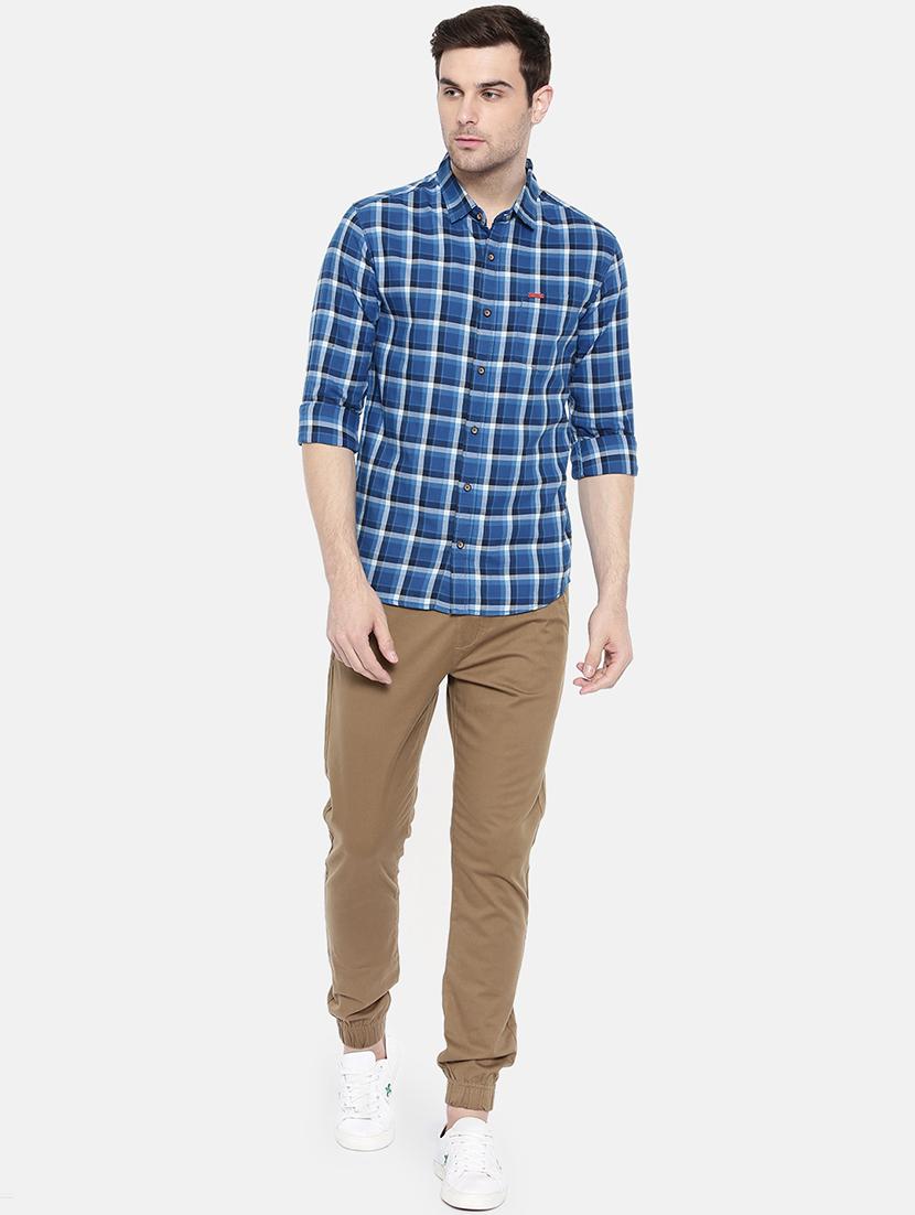 blue cotton casual shirt - 15731613 - Zoom Image - 4