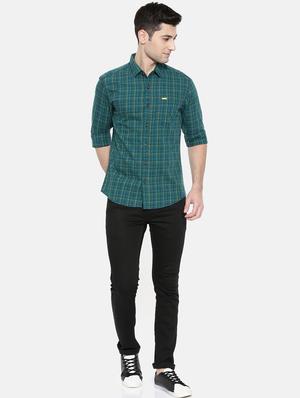 green cotton casual shirt - 15731618 - Standard Image - 4