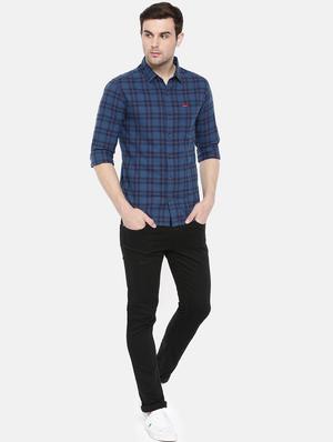 blue cotton casual shirt - 15731621 - Standard Image - 4