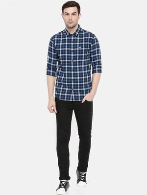 blue cotton casual shirt - 15731623 - Standard Image - 4