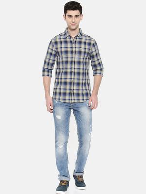 blue cotton casual shirt - 15731624 - Standard Image - 4