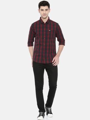 red cotton casual shirt - 15731625 - Standard Image - 4