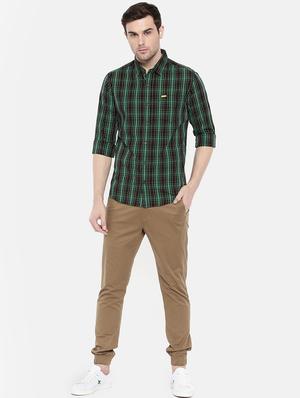 green cotton casual shirt - 15731626 - Standard Image - 4