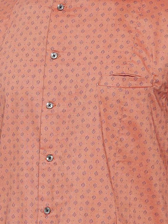 orange cotton asymmetric kurta - 15731648 - Zoom Image - 4