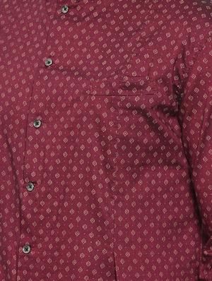 red cotton asymmetric kurta - 15731650 - Standard Image - 4