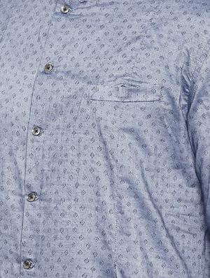 blue cotton asymmetric kurta - 15731653 - Standard Image - 4