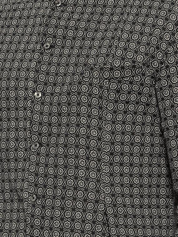 black cotton asymmetric kurta - 15731654 - Zoom Image - 4