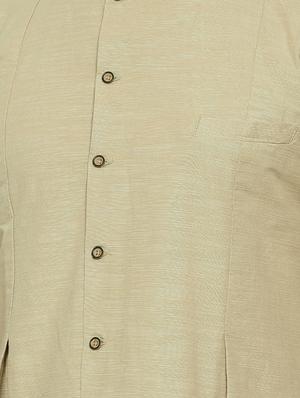 brown cotton asymmetric kurta - 15731658 - Standard Image - 4
