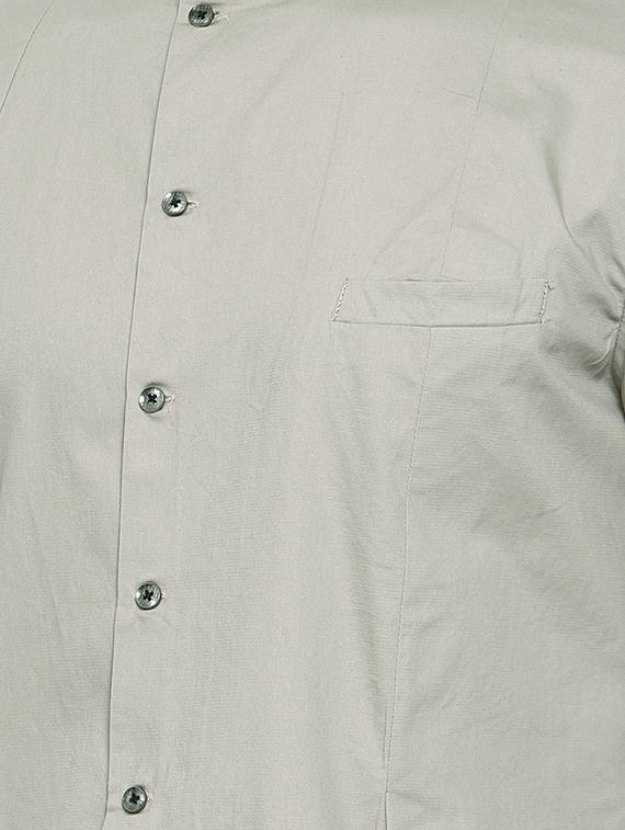 grey cotton asymmetric kurta - 15731660 - Zoom Image - 4
