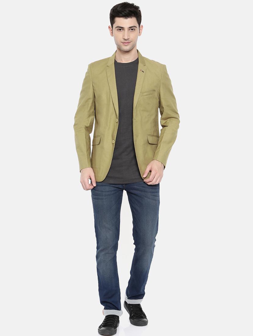 green cotton single breasted blazer - 15731674 - Zoom Image - 4