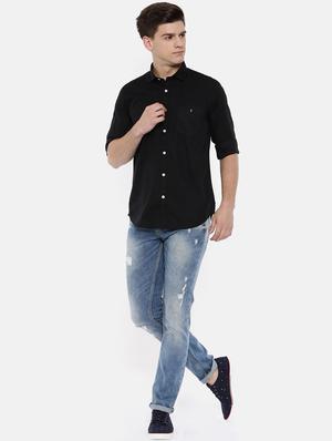 black cotton casual shirt - 15731794 - Standard Image - 4