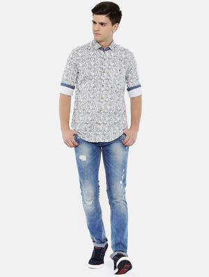 grey cotton blend casual shirt - 15731799 - Standard Image - 4