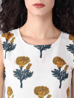 printed high-low kurta pant set - 15731812 - Standard Image - 4