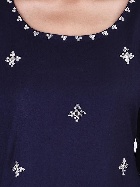 Sequin straight kurta - 15731814 - Zoom Image - 4