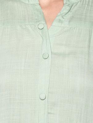 Grey solid straight kurta - 15732978 - Standard Image - 4