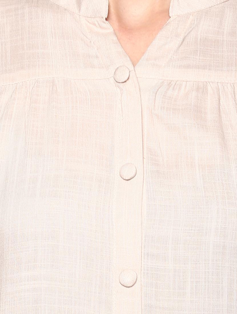 Pink solid straight kurta - 15732980 - Zoom Image - 4