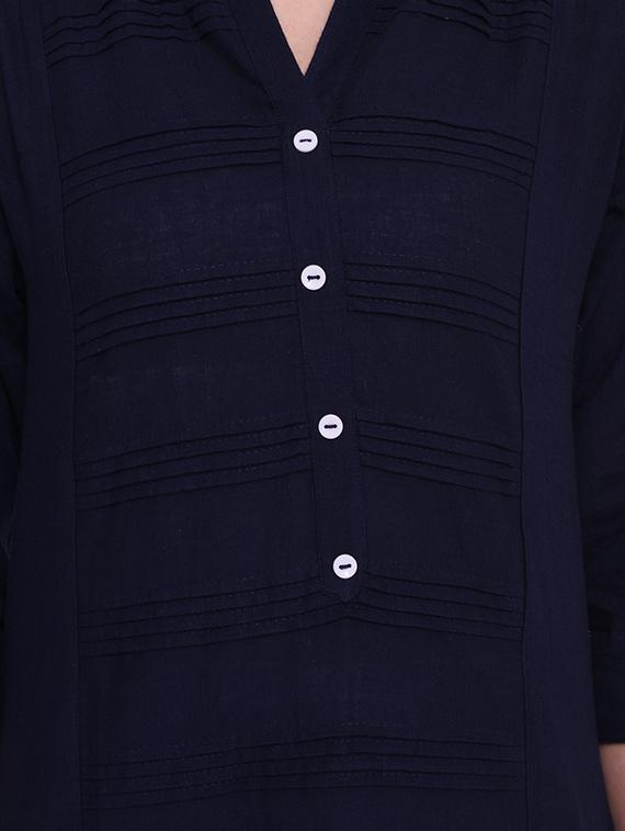 Straight solid kurta - 15733086 - Zoom Image - 4