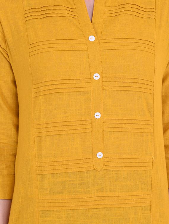 Straight solid kurta - 15733087 - Zoom Image - 4
