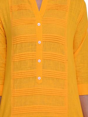 Straight solid kurta - 15733088 - Standard Image - 4