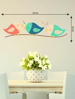 Rawpockets Wall Decals ' Humming Bird Wall Sticker ' Wall stickers (PVC Vinyl) Multicolour - 15733603 - Standard Image - 4